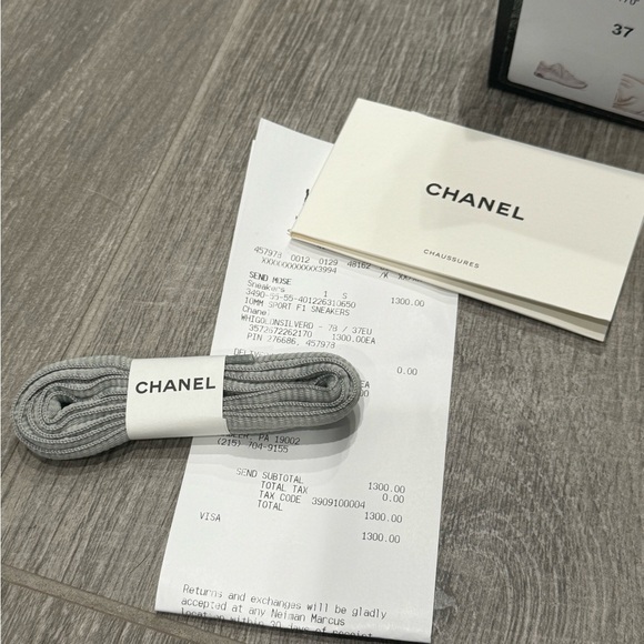 CHANEL White and Gold Sneaker - Picture 15 of 15